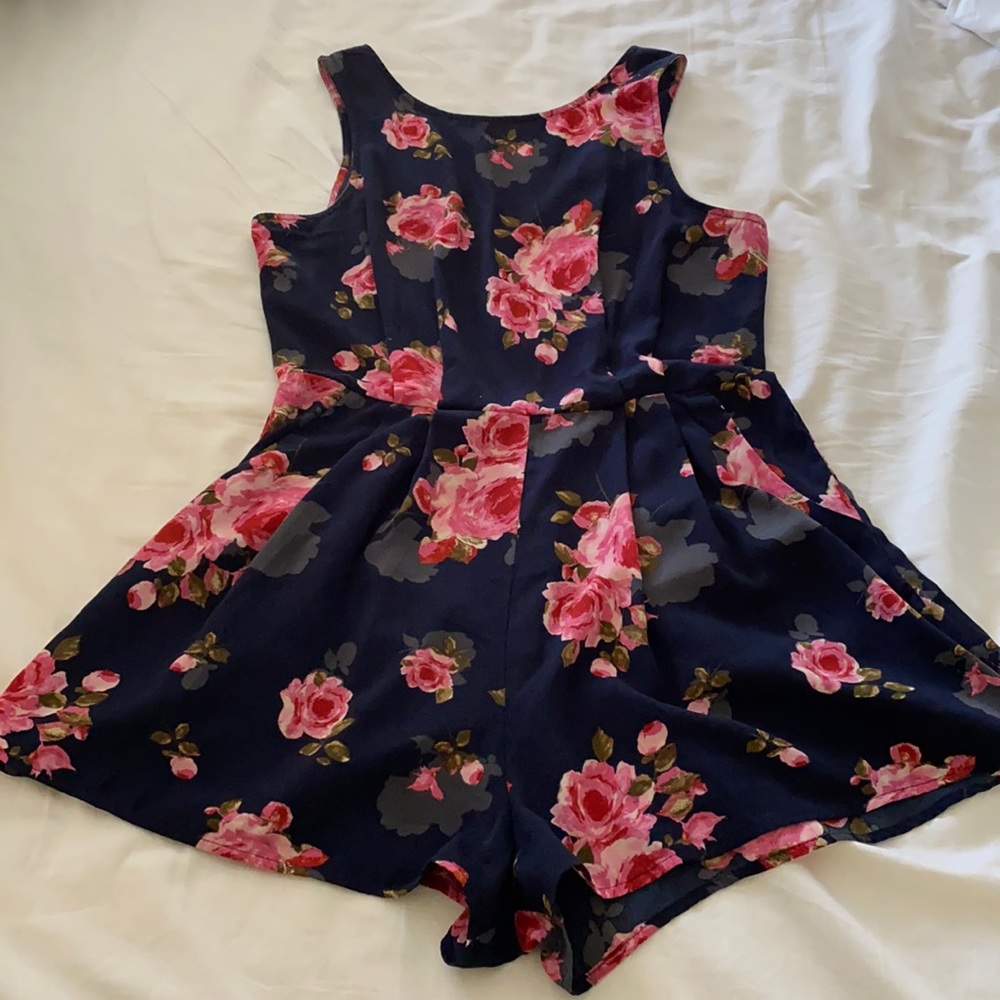 One Clothing Satin floral jumpsuit